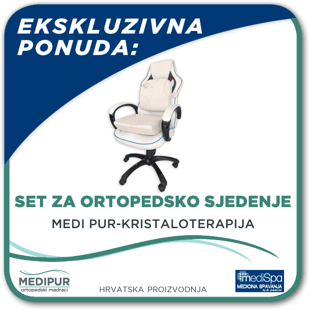 SET ZA ORTOPEDSKO SJEDENJE MEDI PUR - KRISTALOTERAPIJA