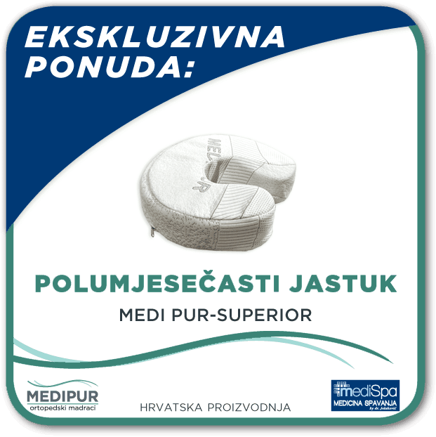 Polumjesečasti Jastuk MEDI PUR - SUPERIOR